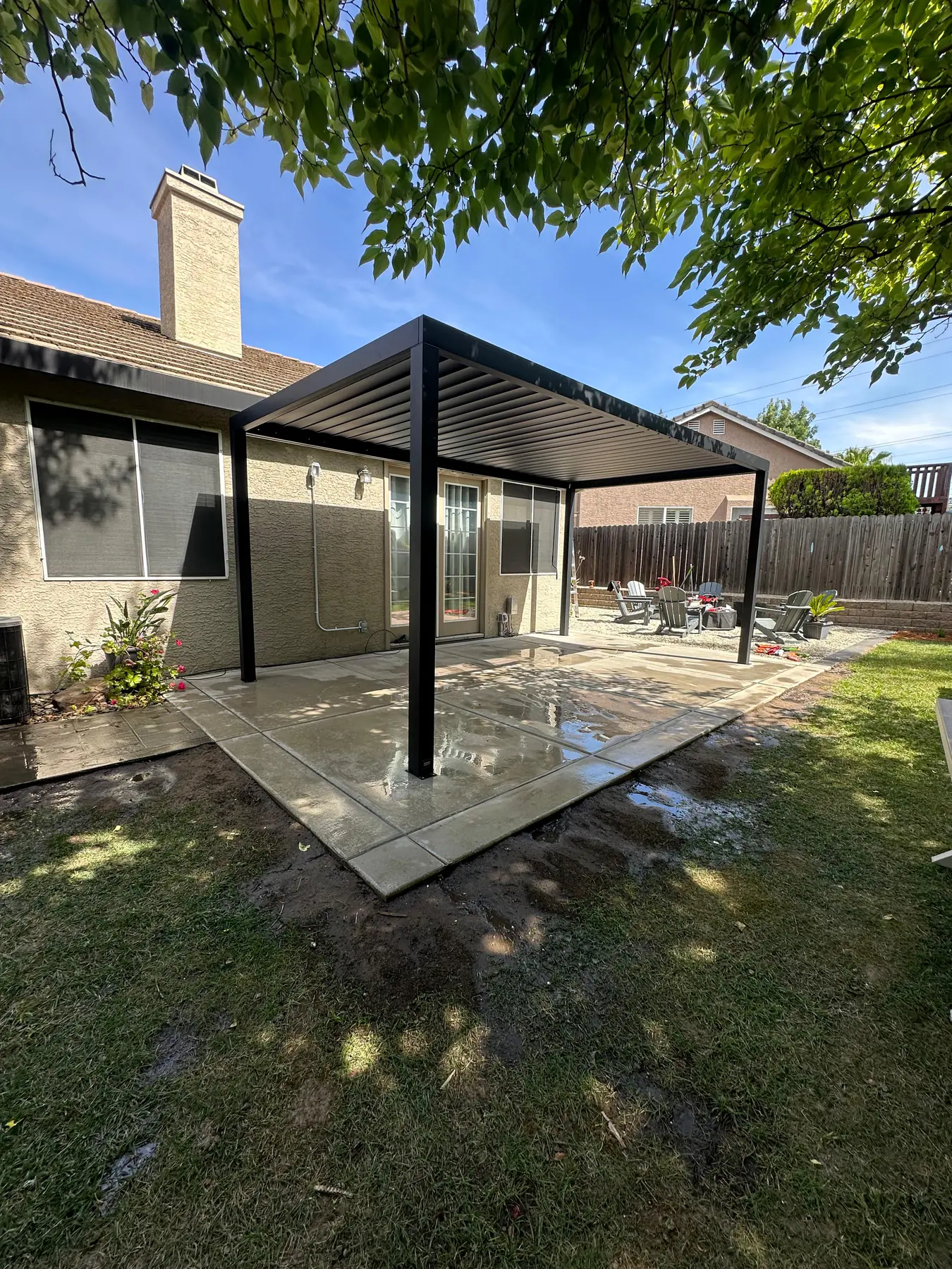 Completed outdoor patio area
